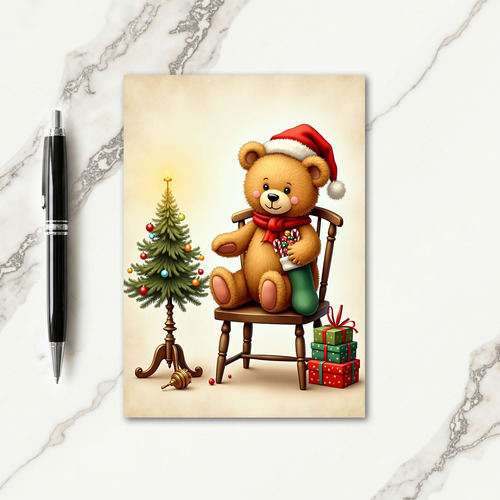 Cozy Bear Christmas Card