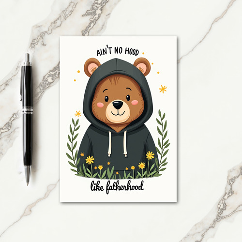 Cozy Bear Fathers Day Card