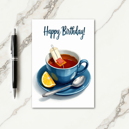 Cozy Birthday Beverage Card