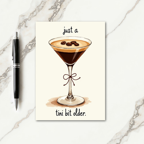 Cozy Birthday Coffee Glass Card