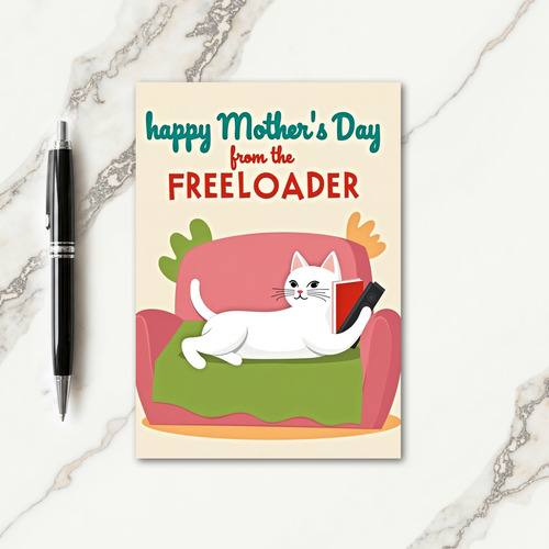 Cozy Cat Mothers Day Card