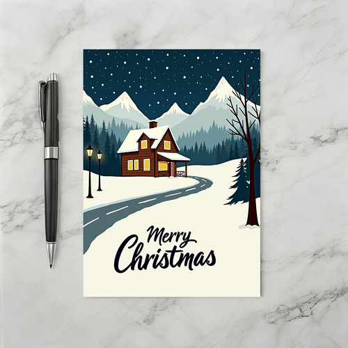Cozy Christmas Cabin Card