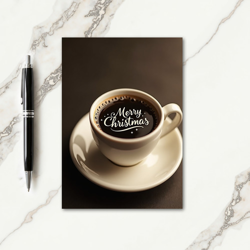 Cozy Christmas White Cup Card thumbnail
