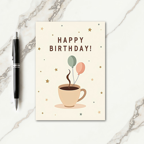 Cozy Cup Birthday Card
