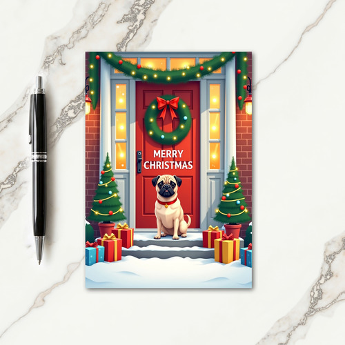 Cozy Dog Christmas Card