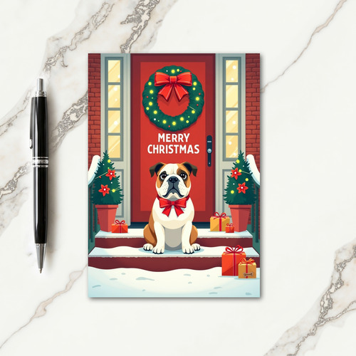 Cozy Dog Christmas Home Card