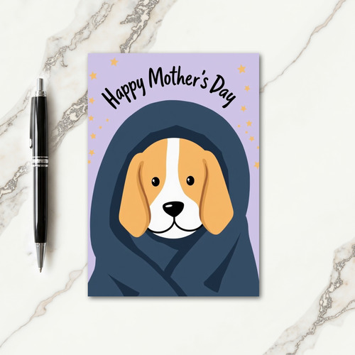 Cozy Dog Mothers Day Card