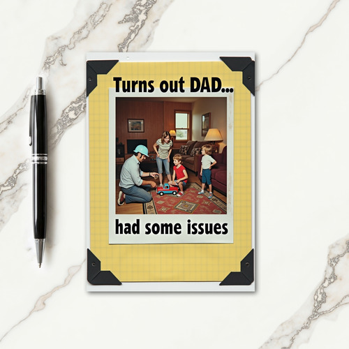 Cozy Fathers Day Family Card