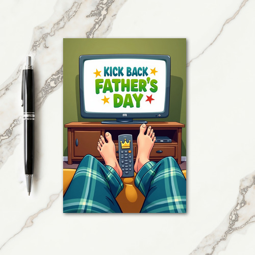 Cozy Fathers Day Scene Card