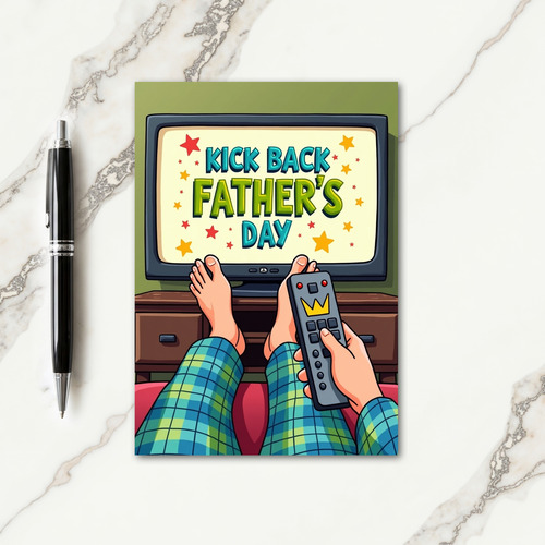 Cozy Fathers Day Tv Screen Card