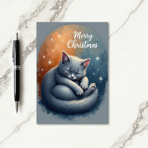 Cozy Feline Christmas Card