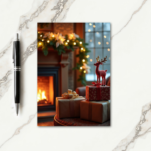 Cozy Fireplace Gifts Card