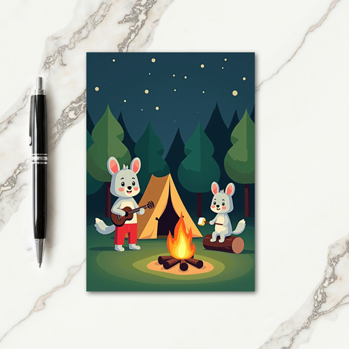 Cozy Forest Fathers Day Scene Card