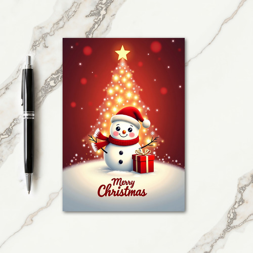 Cozy Glowing Tree Christmas Card