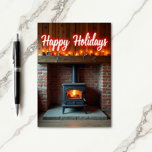 Cozy Hearth Christmas Card