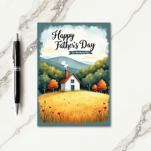 Cozy Home Fathers Day Wish Card