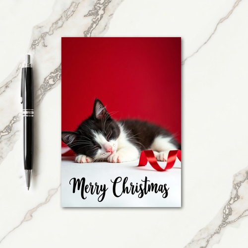 Cozy Kitten Christmas Card
