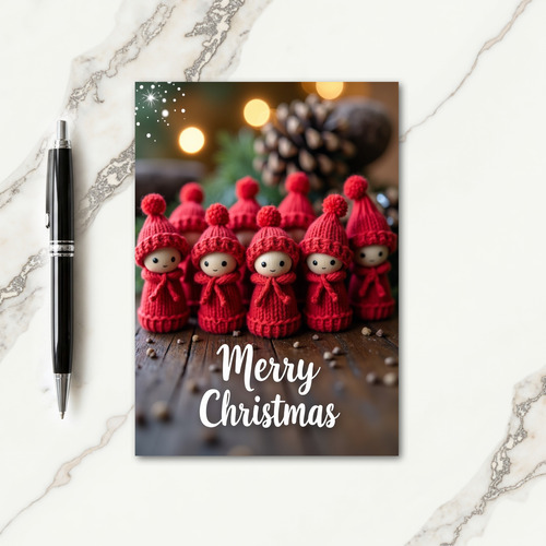 Cozy Knitted Christmas Card