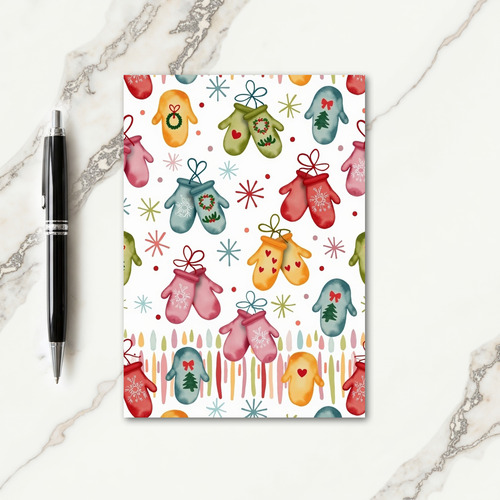 Cozy Mitten Pattern Christmas Card