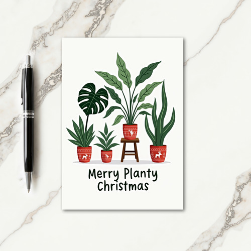 Cozy Plant Holiday Card