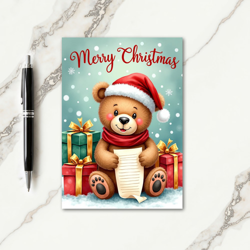 Cozy Plush Figure Christmas Card