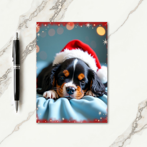 Cozy Puppy Christmas Card
