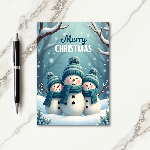 Cozy Snow Figures Card