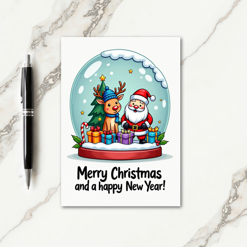 Cozy Snow Globe Christmas Card