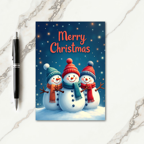 Cozy Snowman Friends Card