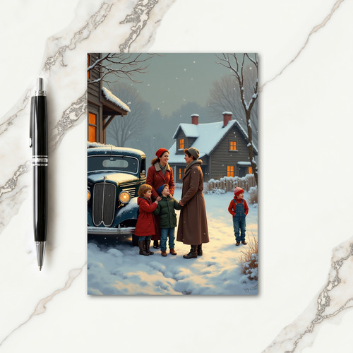 Cozy Village Christmas Card thumbnail