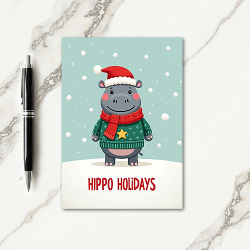 Cozy Winter Creature Art Card