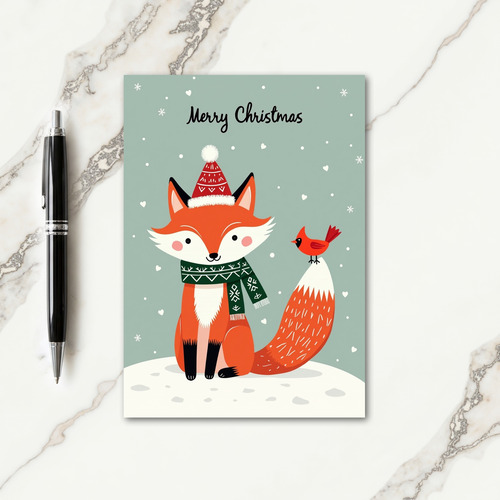 Cozy Winter Creature Card