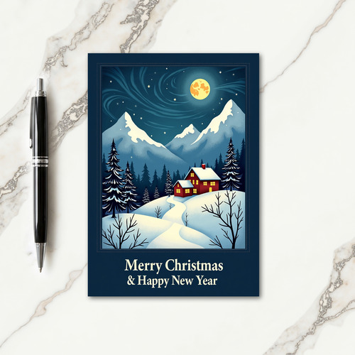 Cozy Winter Night Card thumbnail
