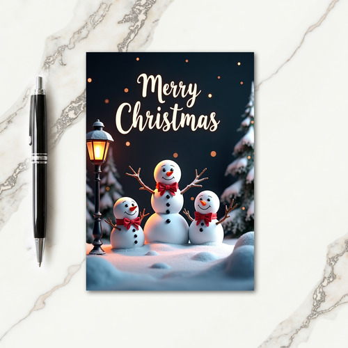 Cozy Winter Night Christmas Card
