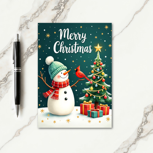 Cozy Winter Snowman Card