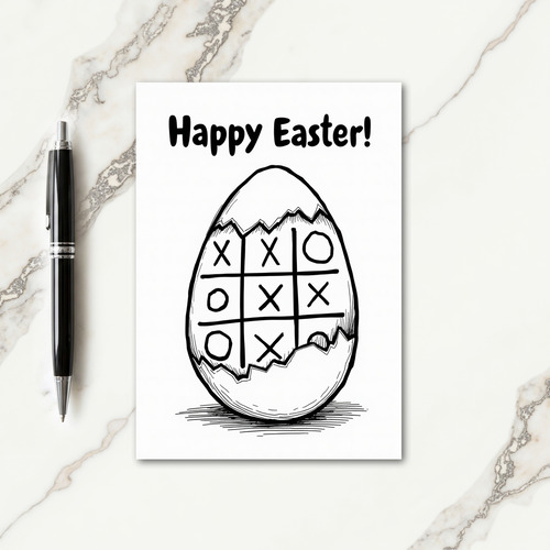 Cracked Egg Easter Game Card