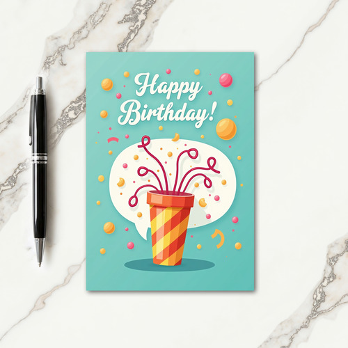 Cracker Burst Birthday Card