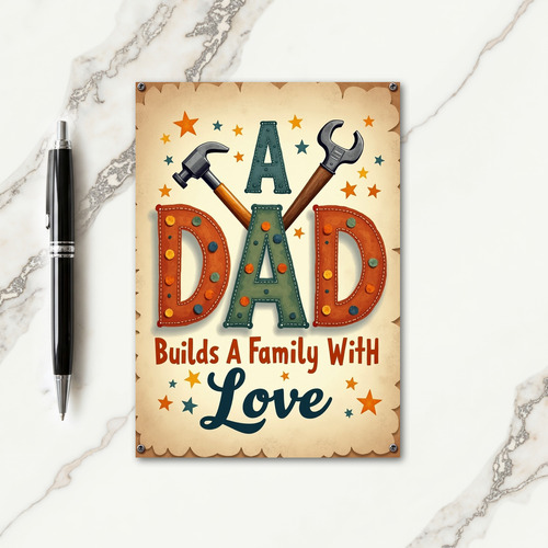 Crafted Dads Day Build Love Card