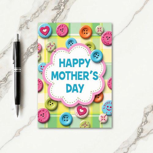 Crafted Mothers Day Fasteners Card