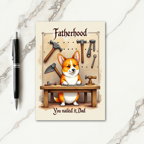 Craftsman Dog Fatherhood Card