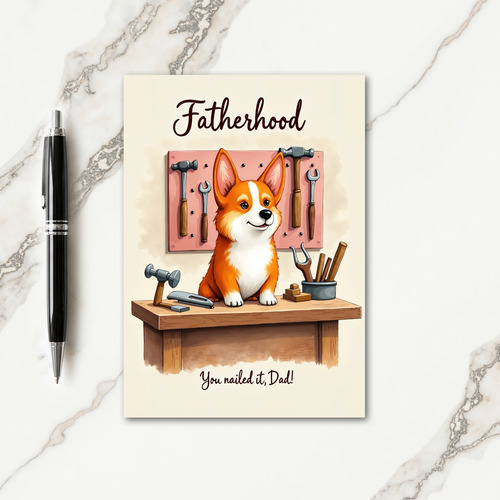 Craftsman Dog Fathers Day Card
