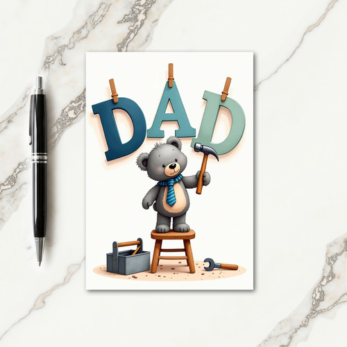 Crafty Fathers Day Bear Card