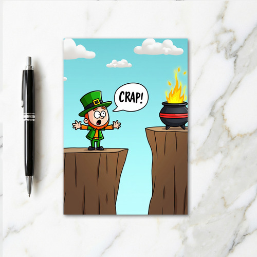 Crap Leprechaun Funny Situation Card