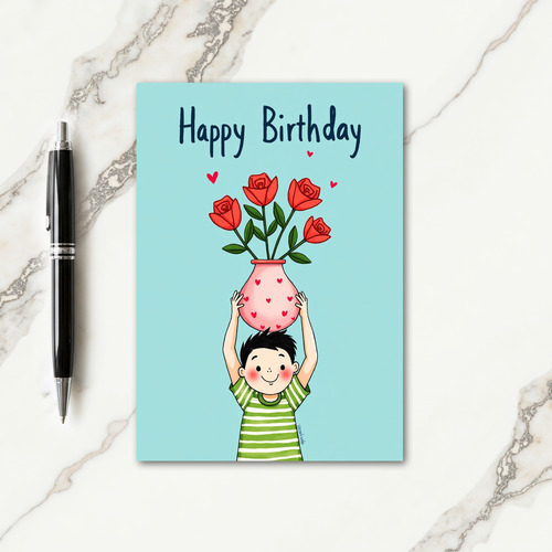 Crayon Art Birthday Card