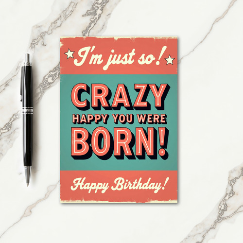 Crazy Born Floral Card