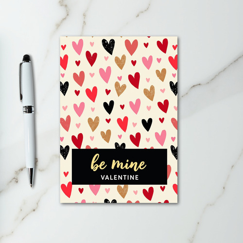 Cream Be Mine Hearts Valentine Card