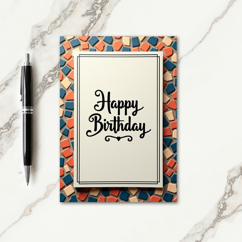 Cream Border Birthday Card