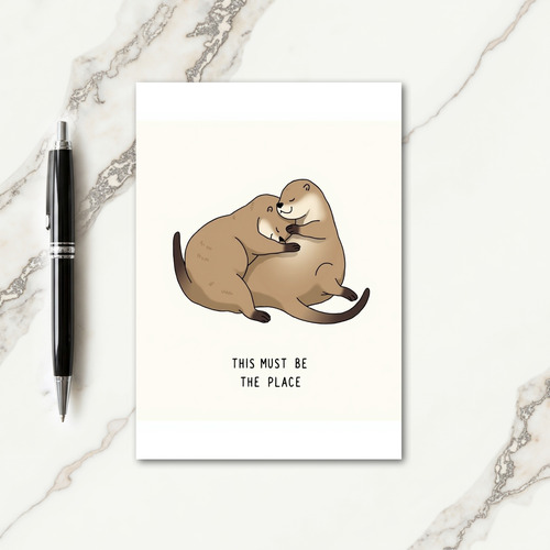 Cream Brown Hugs Card