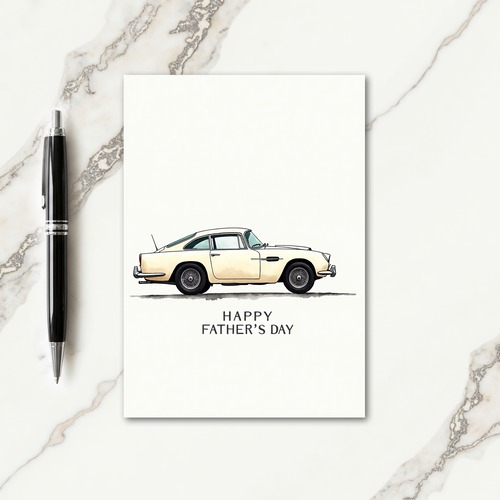 Cream Coupe Fathers Day Card