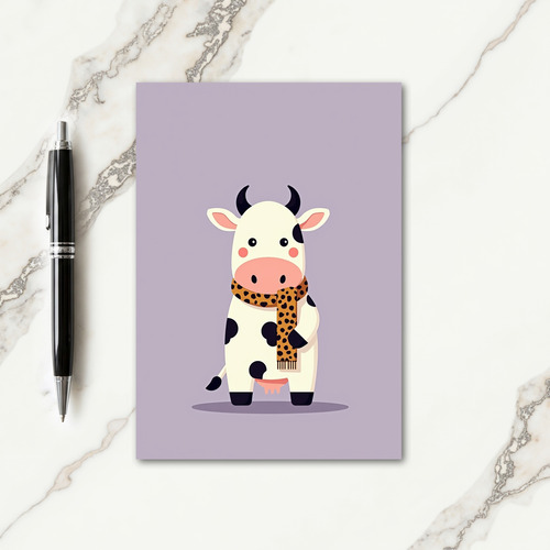 Cream Cow Fathers Day Art Card